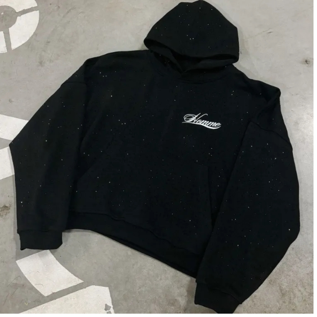 Unisex Rhinestone Hoodie With Sweats
