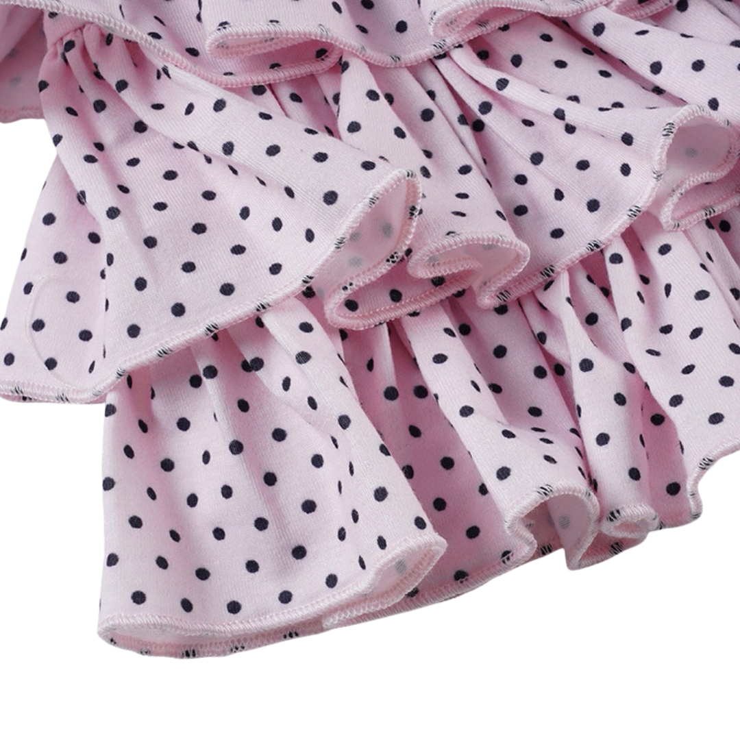 Ruffled Polka Dot Mini Skirt