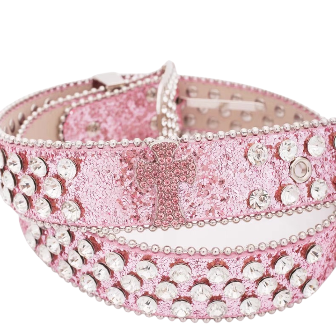 Y2K Glitter Cross Belt