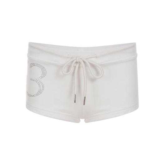 Y2K Velvet Rhinestone embroidered Shorts