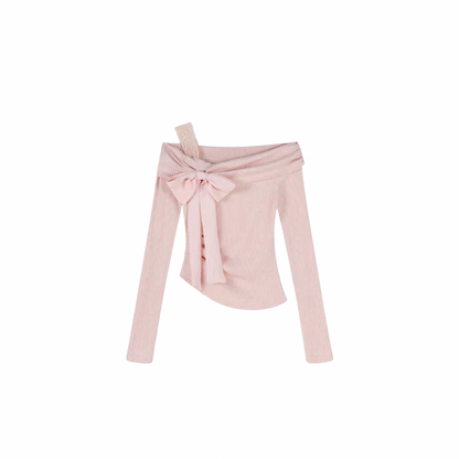 Lovergirl Ribbed Bow Top