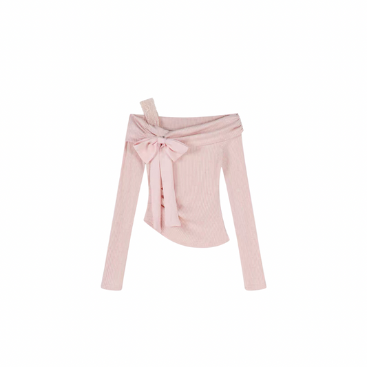 Lovergirl Ribbed Bow Top