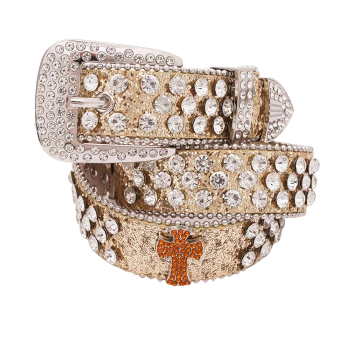 Y2K Glitter Cross Belt