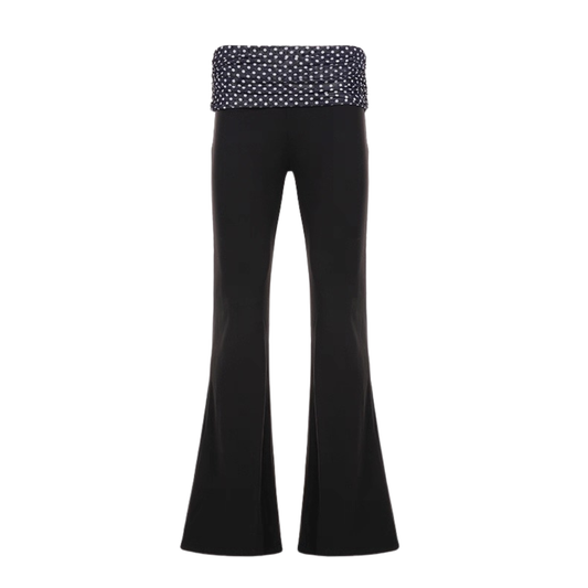 Dotted Waist Yoga Flares