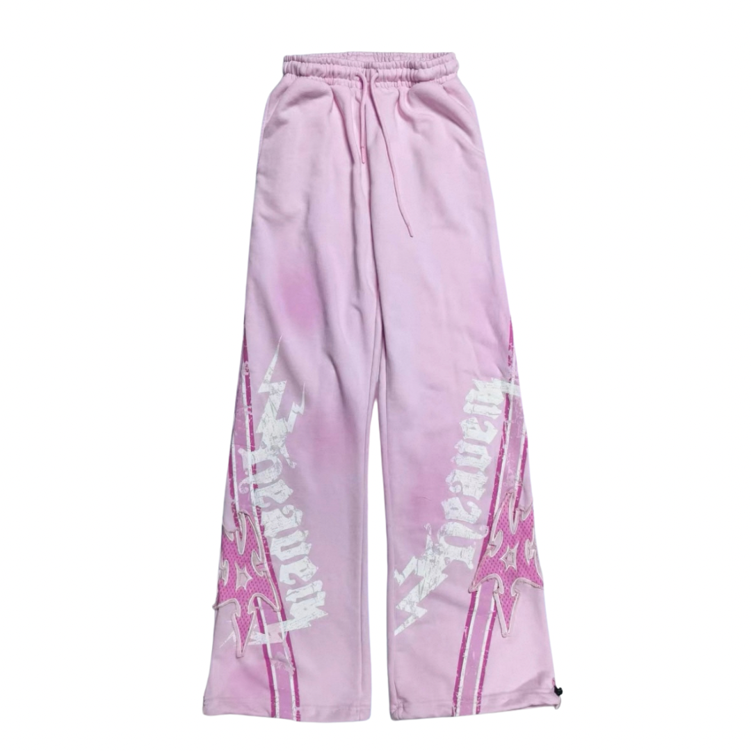 Y2K Graphic Zip Up Matching Set