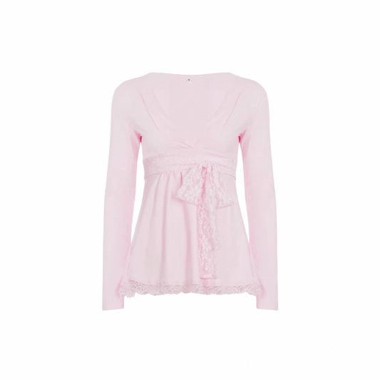 Y2K Angel Puff Blouse