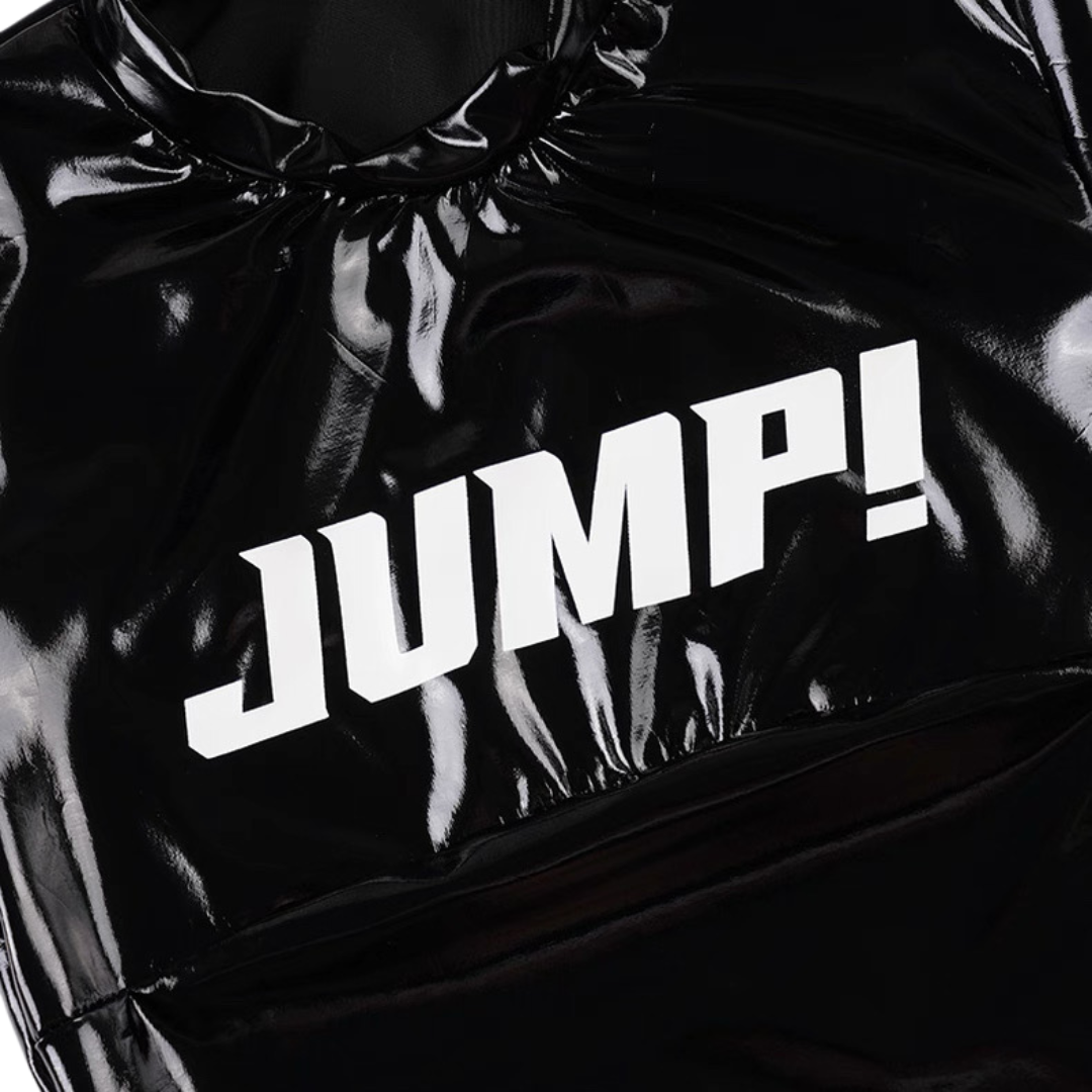 Faux Leather Black Graphic Tee