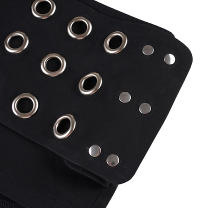 Y2K Rivet Belt Mini Shorts