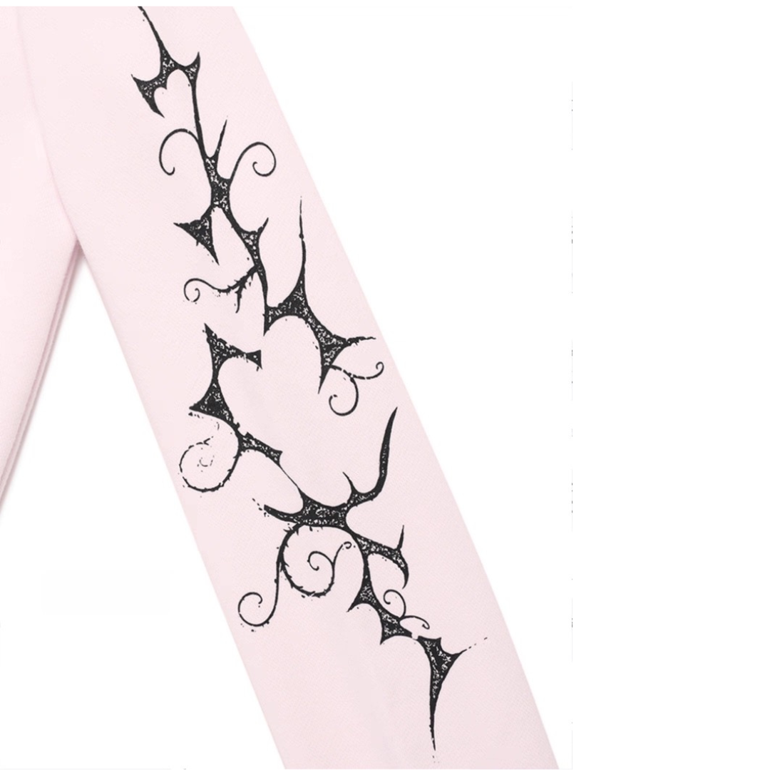 Rose Vine Cropped Zip Hoodie