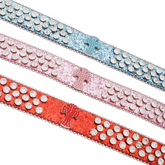 Y2K Glitter Cross Belt