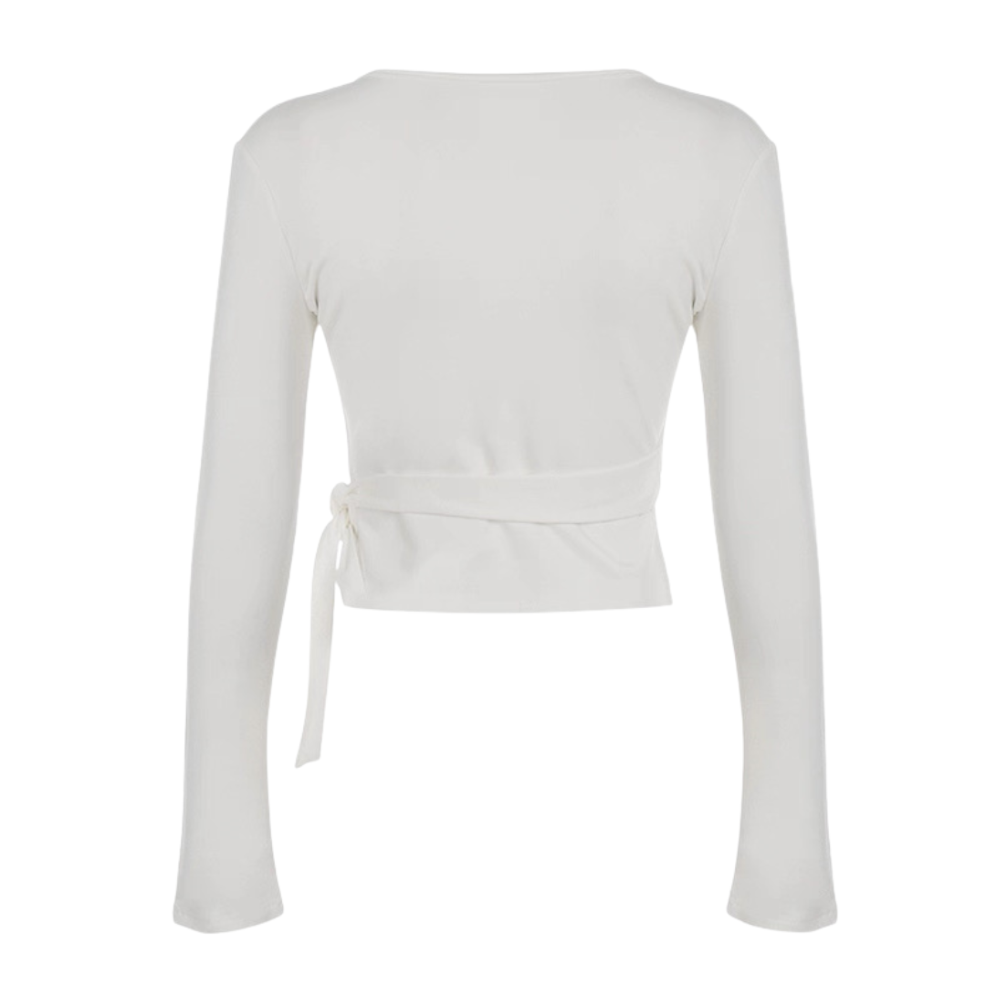 V Neck Ballerina Wrap Top