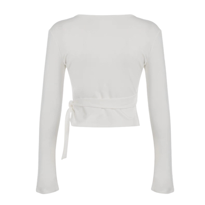 V Neck Ballerina Wrap Top