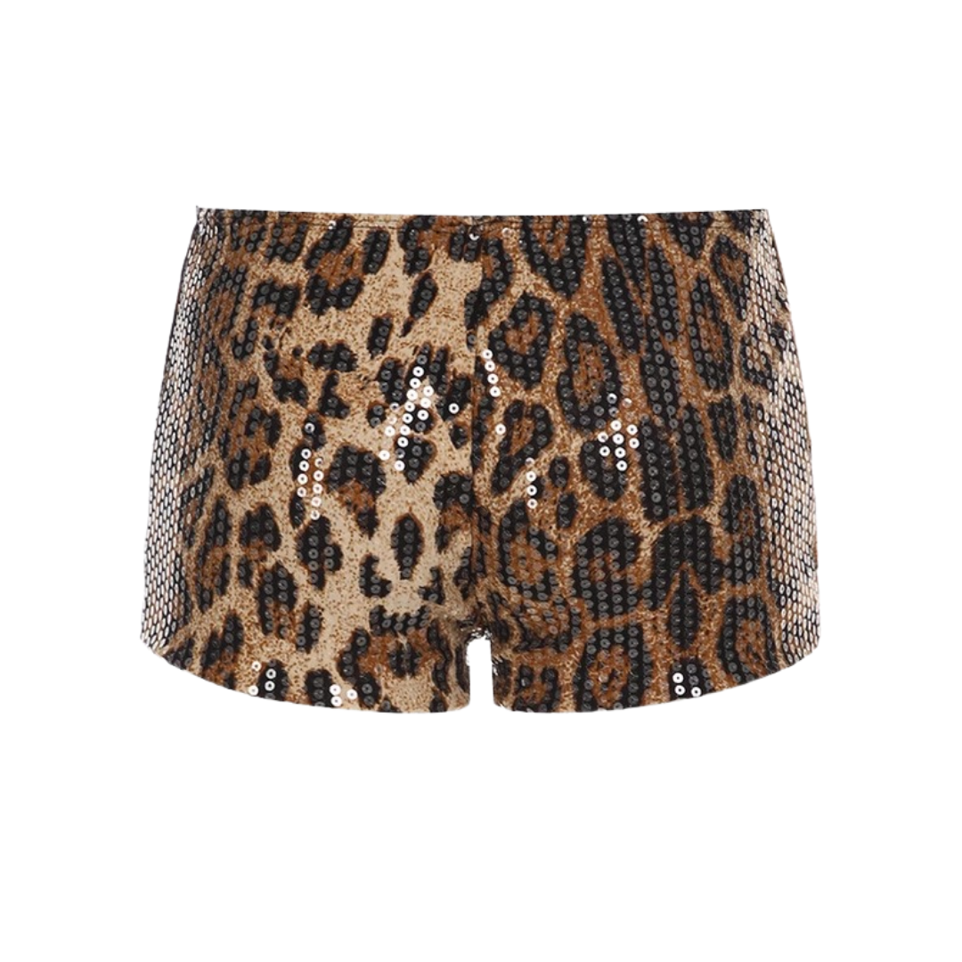 Leopard Luxe Mini Shorts