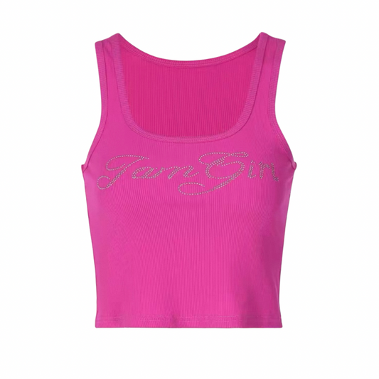 Rhinestone Detailed Cropped Tank