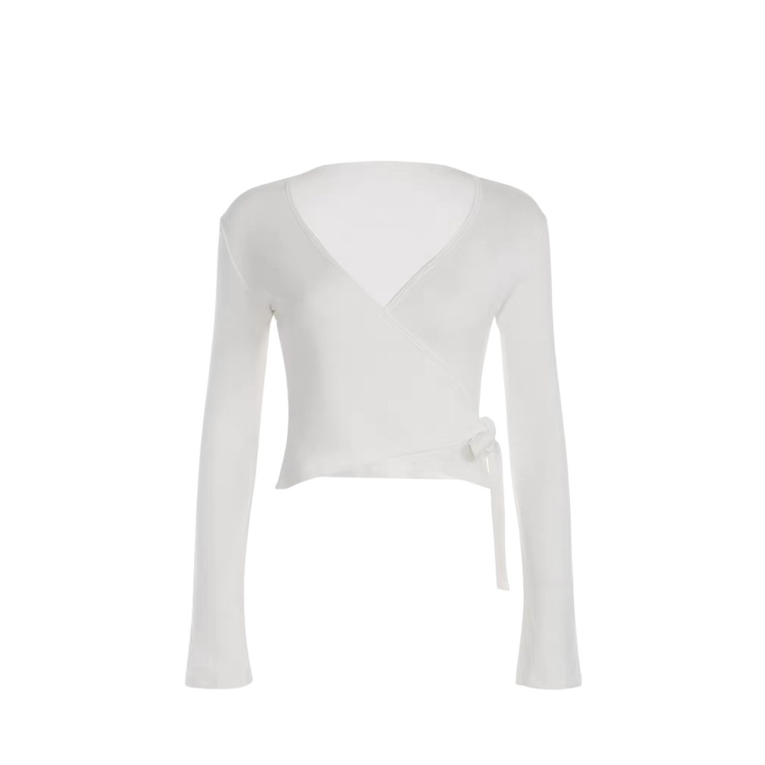 V Neck Ballerina Wrap Top