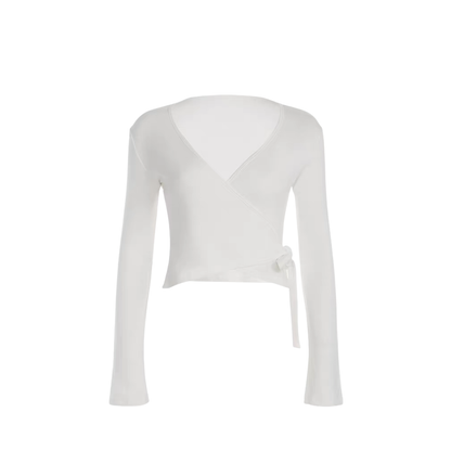 V Neck Ballerina Wrap Top