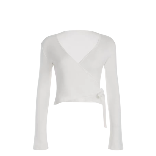 V Neck Ballerina Wrap Top