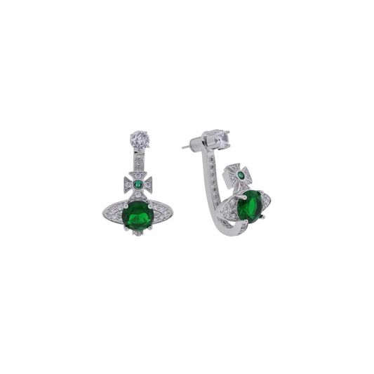 Vivienne Westwood Emerald/Diamond Earrings