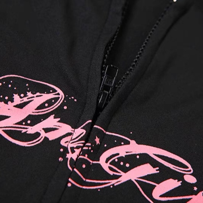 Women’s Hooded Velour Lace-Trim Tracksuit