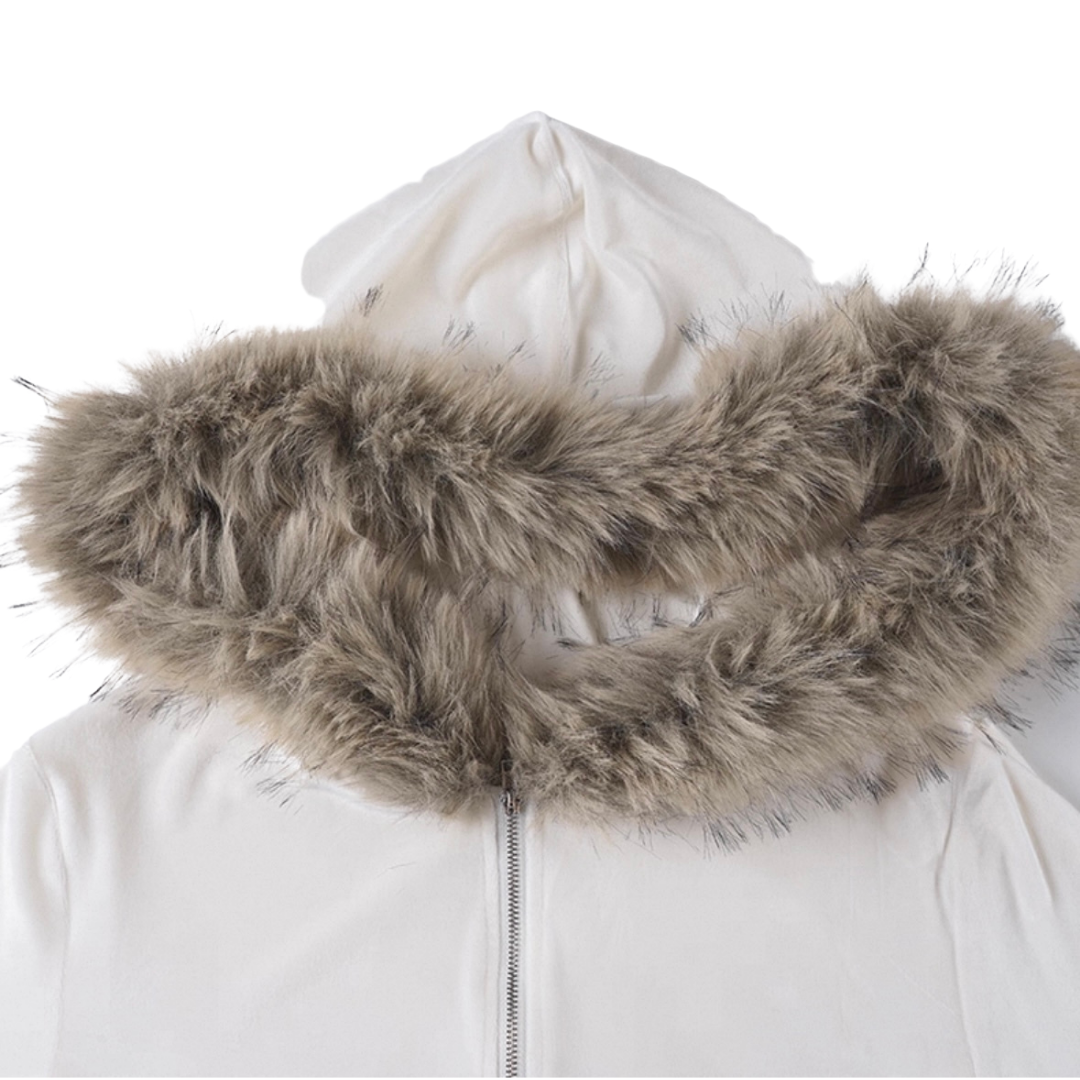 Fur Collar Hooded Jacket