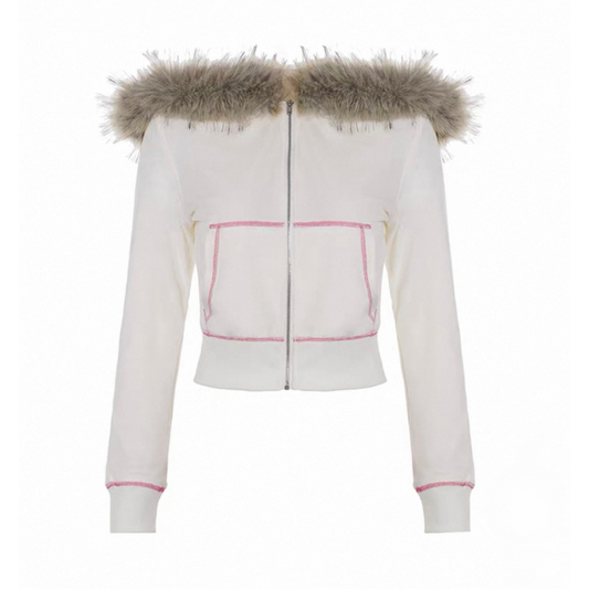 Fur Collar Hooded Jacket